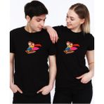 Sevgili Kombini Baskılı Unisex Tişört (Tek Adet Fiyatıdır. Kombin Için Ayrı Ayrı Sipariş Veriniz) - XL - Siyah