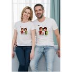 Sevgili Şıpsevdi Baskılı Unisex Tişört (Tek Adet Fiyatıdır. Kombin Için Ayrı Ayrı Sipariş Veriniz) - Beyaz