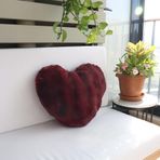 Sevgililer Günü Hediye Kırlent, Peluş Kalp Yastık, Kalp Şeklinde Yeni Yıl Hediyesi, Bubble Kırlent, Kalpli Yastık (Bubble-Beyaz)