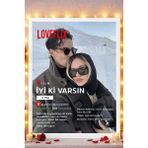 Sevgililer Günü Hediyesi - 14 Şubat Hediyesi - Kişiye Özel Netflix Çerçeveli Tablo - 30X40 - Beyaz