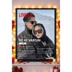 Sevgililer Günü Hediyesi - 14 Şubat Hediyesi - Kişiye Özel Netflix Çerçeveli Tablo - 30X40 - Siyah