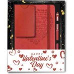 Sevgililer Günü Hediyesi 3 Parça Set Küçük Defter Kalem Parfüm