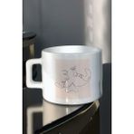 Sevgililer Günü Hediyesi Aşk Seninle Güzel Baskılı Espresso Çay Fincanı - Beyaz - 300 cc