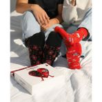 Sevgililer Günü hediyesi Özel Tasarım Kutulu Çorap Seti / Romantik Desenli Unisex Hediye Çorap (2’li)