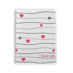 Sevgililer Günü I Love You Line Pembe Kalp Defter Sakız Kapağı Günlük Yumuşak Kapak Günlük