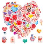 Sevgililer günü köpük çıkartmalar 600 adet kırmızı pembe kalp hayvan kendinden yapışkanlı çıkartmalar zanaat sanat Cupcake tebrik kartları çocuklar iyilik