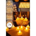 Sevgililer Günü Masa Mumu LED Mum 10 Adet Ledli Mum Model Işıklı Tealight Mum Pilli - Seçenek 1