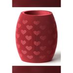 Sevgililer Günü Vazosu | Valentine’s Day Vase | Romantik Dekoratif Vazo | 18 cm Yükseklik Kırmızı