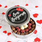 Sevgiliye Hediye Karışık Special Truffle Çikolata (Yuvarlak Metal Kutu) Model2