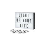 Sevgiliye Hediye Lightbox A4 Led Işık Işıklı Mesaj Panosu 96 Harf Light Box Pano