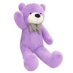 Sevgiliye Özel Hediye - 140 cm Papyonlu Peluş Ayıcık... Lila