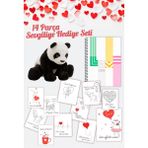 Sevgiliye Romantik Hediye Seti – Peluş Ayı, Love Kapaklı Defter ve Sevgi Sözü Kartları