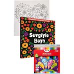 Sevgiyle Boya Büyüklere Boyama Kitabı Fatih 24 Renk Kuru Boya 1 Adet Ema Boyama Kitabı Büyükler Için Mandala Yaratıcı Boyama - Standart