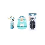 Sevi Bebe Bebek Bakim Seti (tırnak Bakım Seti+silikon Önlük+banyo Derece) mavi siyah 502-01-25
