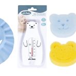 Sevi Bebe Bebek Banyo Seti(Banyo Şapkası+Banyo Derecesi+Banyo Süngeri)