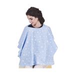 Sevi Bebe Mavi Yıldız Anne Emzirme Örtüsü Önlüğü