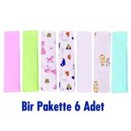 Sevi Bebe Organik Müslin 6'lı 30x30 cm Mendil