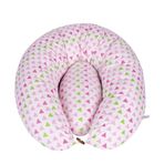 Sevi Bebe Yastıklı Tüy Desen Pembe Üçgen Anne Bebek Minderi