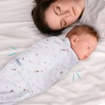Sevi Bebe Yeni Sezon 0-3 Ay Desenli %100 Pamuklu Interlok Bebe Kundak - Mommyslab Mağaza - Krem