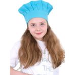 Sevilya Ayarlanabilir Çocuk Chef Aşçı Şapkası (Ayarlanabilir Çocuk Şef Aşçı Şapkası) - Mavi - Standart