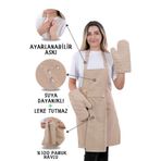 sevilya Star İki Eldivenli Set Ayar Askılı 4lü Mutfak Önlüğü Seti (2 ELDİVEN)