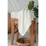 Sevim %100 Pamuk Yumuşak Kabartmalı Diyagonal Çizgili 2'li El Havlusu 50x90 cm – Krem