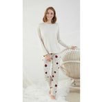 Sevim 12968 Bej Melanj Kadın Pijama Takımı