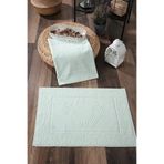 Sevim 2'li Ayak Havlusu Seti - %100 Pamuk Ayak İzli Havlu Takımı - Yumuşak & Kalın - 50x70cm -Mint