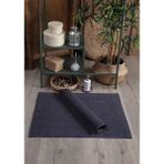 Sevim 2'li Ayak Havlusu Seti - %100 Pamuk Havlu Takımı - 50X70 cm - 50 x 70 cm - Antrasit