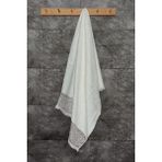 Sevim Bambu Banyo Havlusu - Püsküllü & Ekstra Yumuşak & Süper Emici - 70X140 cm - Ekru - 70 x 140 cm