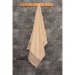 Sevim Bambu Kabartma Bordürlü Banyo Havlusu - Ekstra Yumuşak & Güçlü Su Emici - 70X140 cm - Kapuçino - 70 x 140 cm - Cappuccino