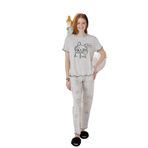 Sevim Kadın Kısa Kol Bej Melanj Pijama Takım C7T2N751 Bej Melanj M