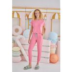 Sevim Kadın Kısa Kol Pembe Pijama Takım C7T1N851 Pembe S