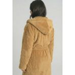 Sevim Kapüşonlu Wellsoft Sabahlık & Peluş Bornoz - Yumuşak, Polar Unisex Sabahlık-Karamel - XL - 2XL