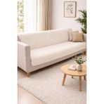 Sevim Kaymaz Taban Koltuk Örtüsü - Wellsoft & Peluş Koltuk Örtüsü- 180X215 cm - Ekru - 180 x 215 cm