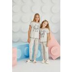 Sevim Kız Çocuk Kısa Kol Bej Melanj Pijama Takım C0T7N68 BEJ MELANJ 104