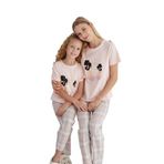 Sevim Kız Çocuk Kısa Kol Somon Pijama Takım C5T8N68 SOMON 104
