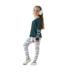 Sevim Kız Garson Uzun Kol Taytlı Yeşil Pijama Takımı C8T5N8O0 YEŞİL 176/15-16 YAŞ