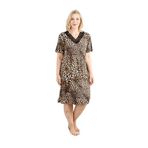 Sevim SEVİM 12989 BAYAN BÜYÜK BEDEN KISA KOL LEOPAR TUNİK LEOPAR 4 XL