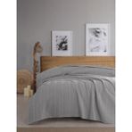 Sevim Tek Kişilik Waffle Pike 160x230 cm - %100 Pamuk - Petekli Tasarım - Gofre Pike - Gri