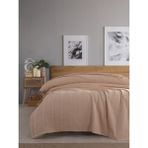 Sevim Tek Kişilik Waffle Pike 160x230 cm - %100 Pamuk - Petekli Tasarım - Gofre Pike - Kapuçino - Bej