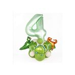Sevimli 3 Lü Dinazor Rakam Folyolu Balon Set, 4