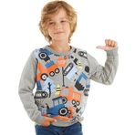 Sevimli Arabalar Erkek Çocuk Uzun Kollu Sweatshirt