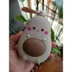 Sevimli Avokado Tasarımlı Led Işıklı Usb Kablolu Mini Fan Masa Üstü Ve Boyun Kullanımı Vantilatör