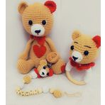 Sevimli Ayıcık Yeni Doğan Seti Amigurumi Organik Oyuncak