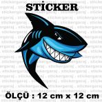 Sevimli Balık 2 Adet Sticker Otomobil Motosiklet Kask Atv Laptop Pc Tablet Buzdolabı Kapı Cam Araba Sticker Etiketleri