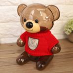 Sevimli Bear Piggy Bank - Şeffaf Plastik Para Kutusu Ve Ev Dekorasyonu - Tasarruf Ve Toplama İçin İdeal (Kırmızı Şeffaf Ayı)