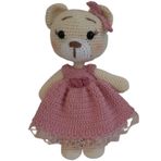 Sevimli Boz Ayıcık Amigurumi Organik Oyuncak