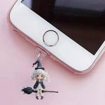 Sevimli Cadı Figürlü Telefon Charmı (Lighting (İphone) Uyumlu Şarj Soketi Tıpası)