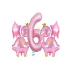 Sevimli Dinazor Folyo Yaş Balon 5Li Set, 6